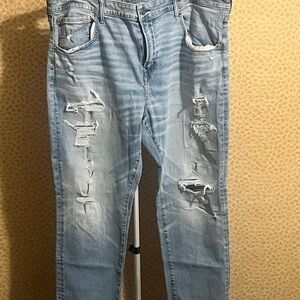 American Eagle Airflex Men's Light Blue Distressed Jeans